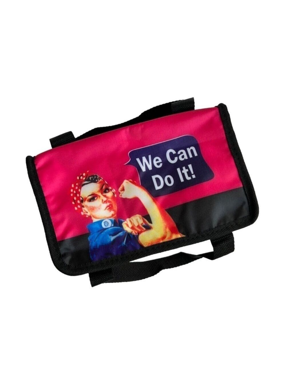 NWT Rosie The Riveter InsulatedLunch Bag  with the 1940s slogan "We Can Do It"